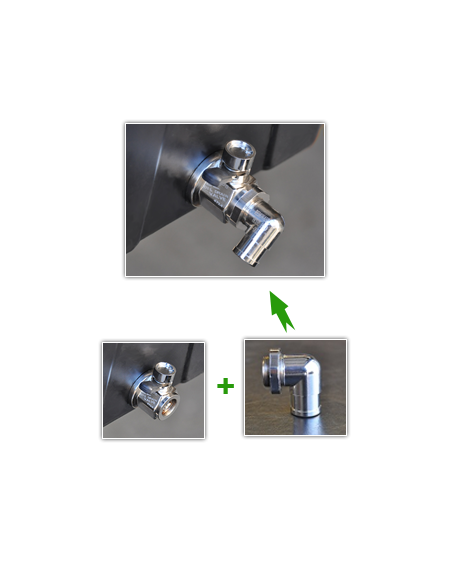 L-Shaped Hose End: For small body (parts number EZ-101 - EZ-115) valves.